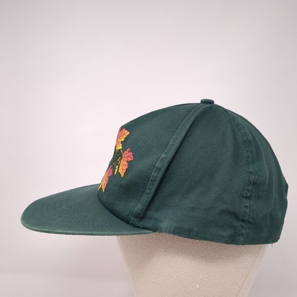 Canada Snapback Hat Green One Size Adjustable Embroidered Patriotic 6 Panel - Picture 3 of 9